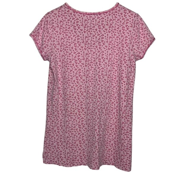 Disney Women's M Tigger Embroidered Pocket Tee Pink Cutesy Floral Lounge Pajama - Picture 4 of 5